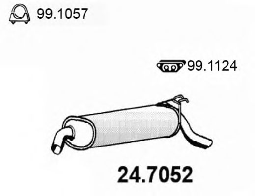 24.7052 ASSO Exhaust System End Silencer