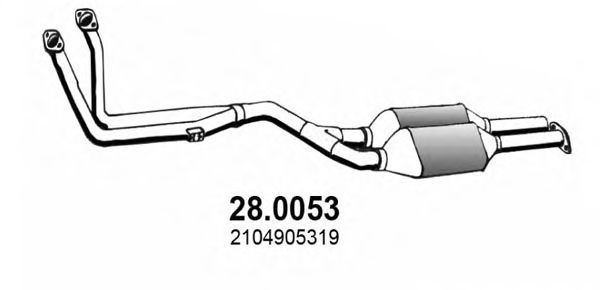 28.0053 ASSO Exhaust System Middle Silencer
