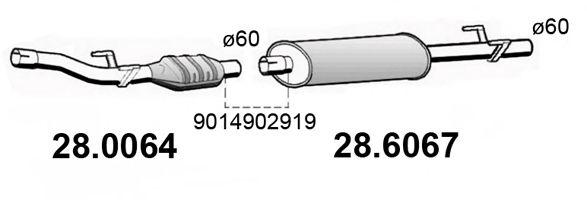 28.0064 ASSO Belt Drive Deflection/Guide Pulley, timing belt