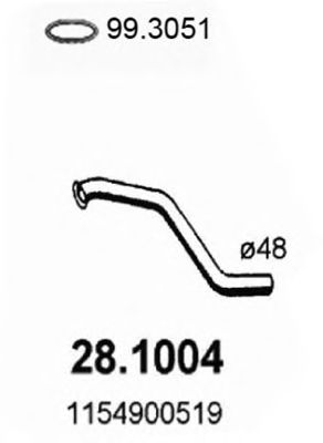 28.1004 ASSO Exhaust System Exhaust Pipe