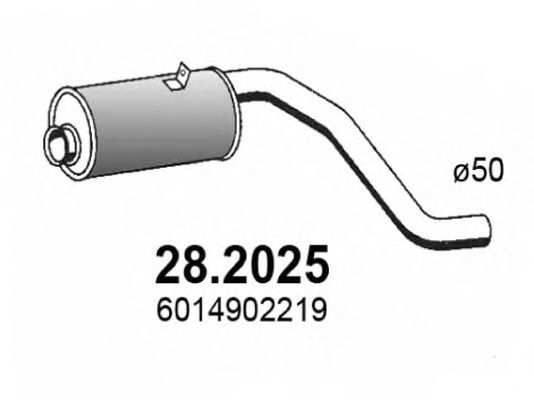 28.2025 ASSO Exhaust System Front Silencer