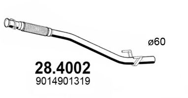 28.4002 ASSO Exhaust System Middle Silencer