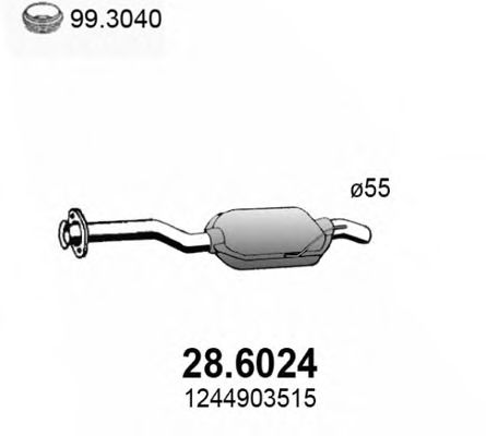 28.6024 ASSO Exhaust System Middle Silencer