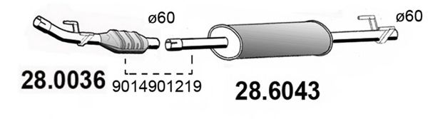 28.6043 ASSO Catalytic Converter