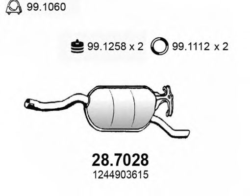 28.7028 ASSO Exhaust System End Silencer