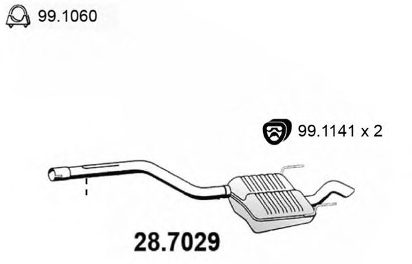 28.7029 ASSO Exhaust System End Silencer