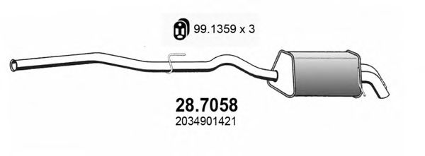28.7058 ASSO Exhaust System End Silencer