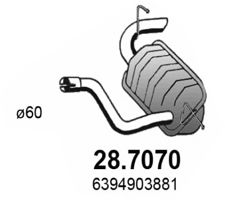28.7070 ASSO Abgasanlage Endschalldämpfer