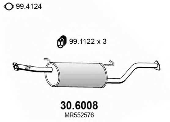30.6008 ASSO Middle Silencer