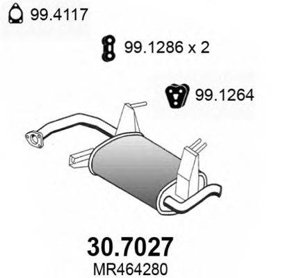 30.7027 ASSO Repair Set, piston/sleeve