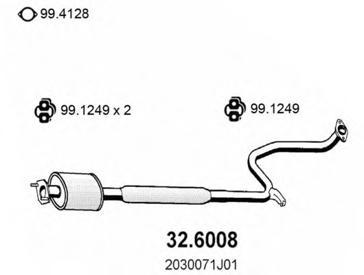 32.6008 ASSO Middle Silencer