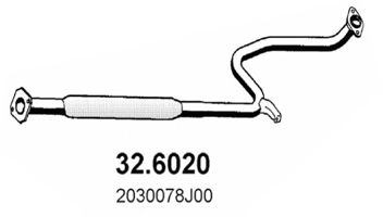 32.6020 ASSO Abgasanlage Mittelschalldämpfer