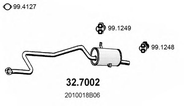 32.7002 ASSO Mounting Kit, exhaust system