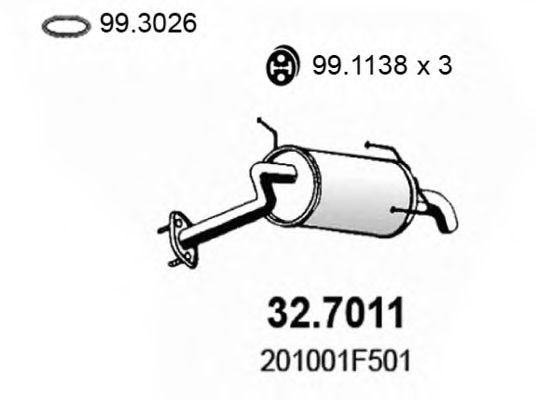 32.7011 ASSO Exhaust System End Silencer