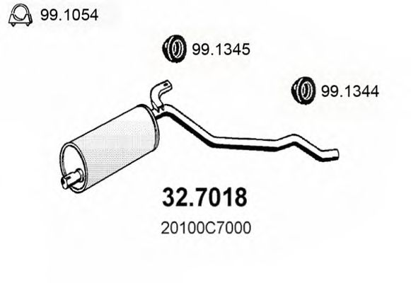 32.7018 ASSO Mounting Kit, exhaust system