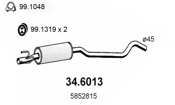 34.6013 ASSO Front Silencer