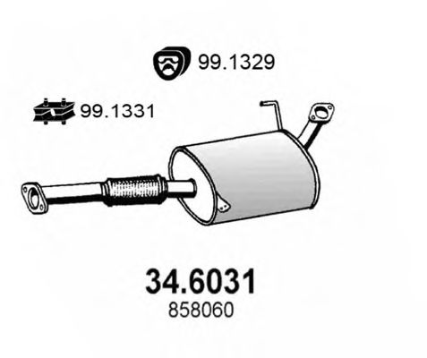 34.6031 ASSO Brake Lining Kit, drum brake