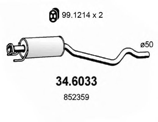 34.6033 ASSO Front Silencer