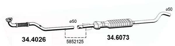 34.6073 ASSO Exhaust Pipe