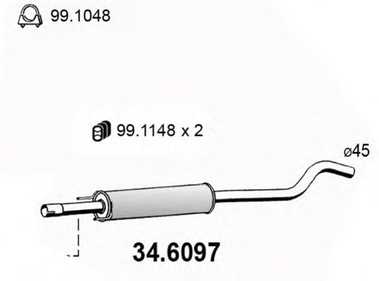 34.6097 ASSO Exhaust Pipe