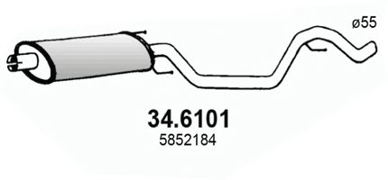 34.6101 ASSO Exhaust System Middle Silencer