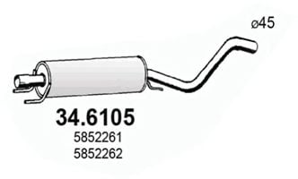 34.6105 ASSO Middle Silencer