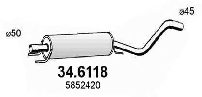 34.6118 ASSO Middle Silencer