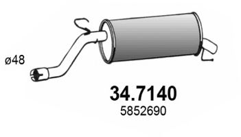 34.7140 ASSO Глушитель выхлопных газов конечный