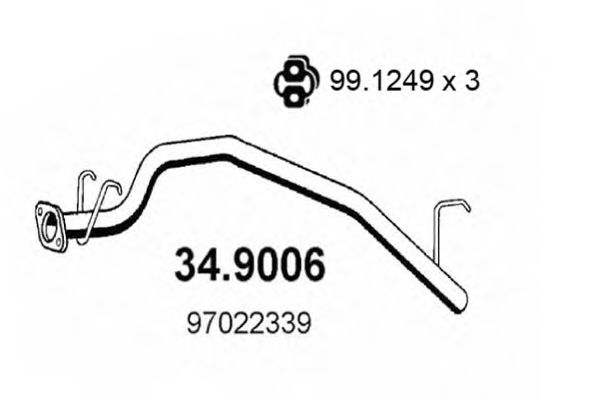 34.9006 ASSO Exhaust Pipe