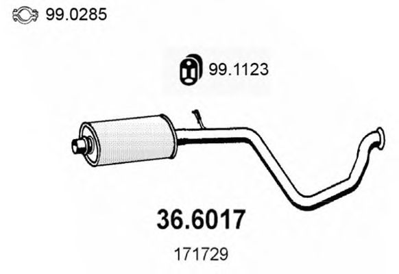 36.6017 ASSO Front Silencer