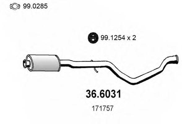 36.6031 ASSO Middle Silencer