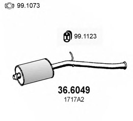 36.6049 ASSO Middle Silencer