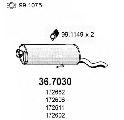 36.7030 ASSO Membrane, crankcase breather