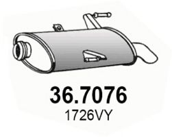 36.7076 ASSO Exhaust System End Silencer