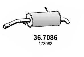 36.7086 ASSO Exhaust System End Silencer