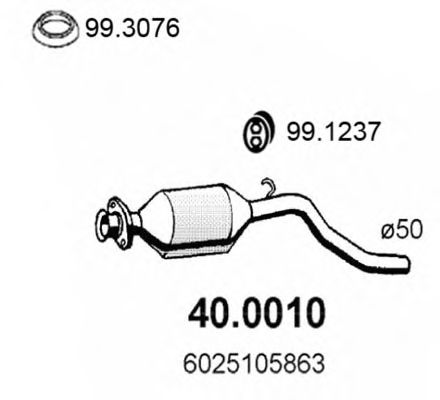 40.0010 ASSO Deflection/Guide Pulley, v-ribbed belt