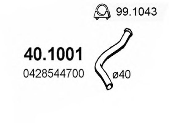 40.1001 ASSO Mounting Kit, catalytic converter