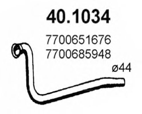 40.1034 ASSO Exhaust System Mounting Kit, catalytic converter