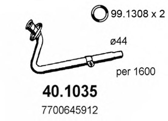40.1035 ASSO Mounting Kit, exhaust system
