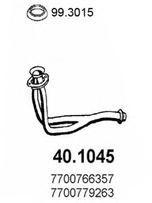 40.1045 ASSO Exhaust System Exhaust Pipe