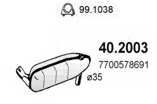40.2003 ASSO Front Silencer
