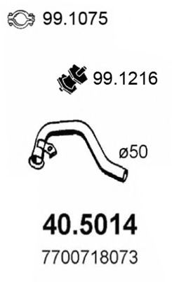 40.5014 ASSO Exhaust Pipe