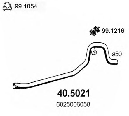 40.5021 ASSO Exhaust Pipe