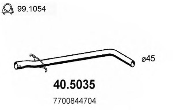 40.5035 ASSO Exhaust System Exhaust Pipe