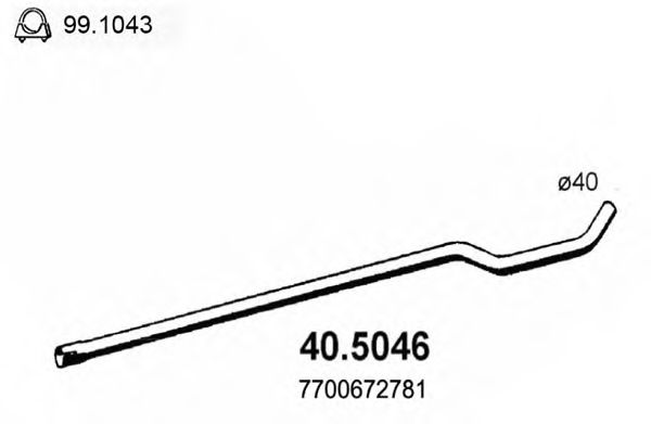 40.5046 ASSO Exhaust Pipe