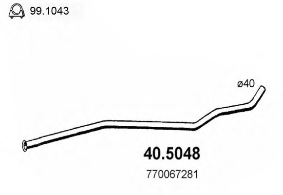 40.5048 ASSO Abgasanlage Abgasrohr