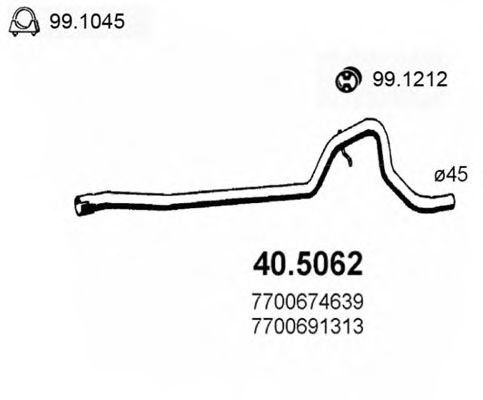 40.5062 ASSO Exhaust Pipe