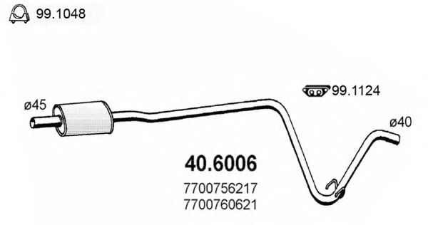 40.6006 ASSO Front Silencer