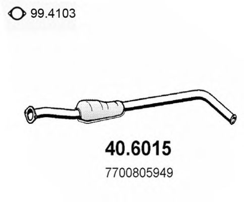 40.6015 ASSO Exhaust System Middle Silencer