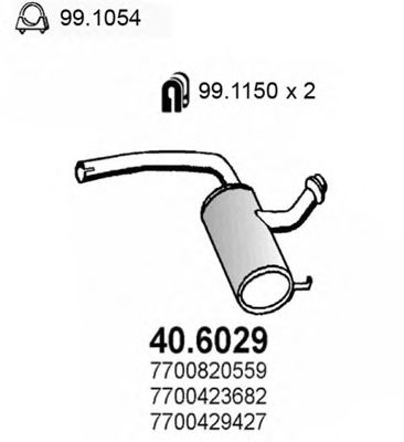 40.6029 ASSO Middle Silencer